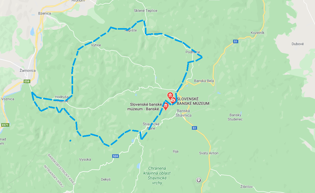 Cykloturistická trasa veľký Hodrušský okruh